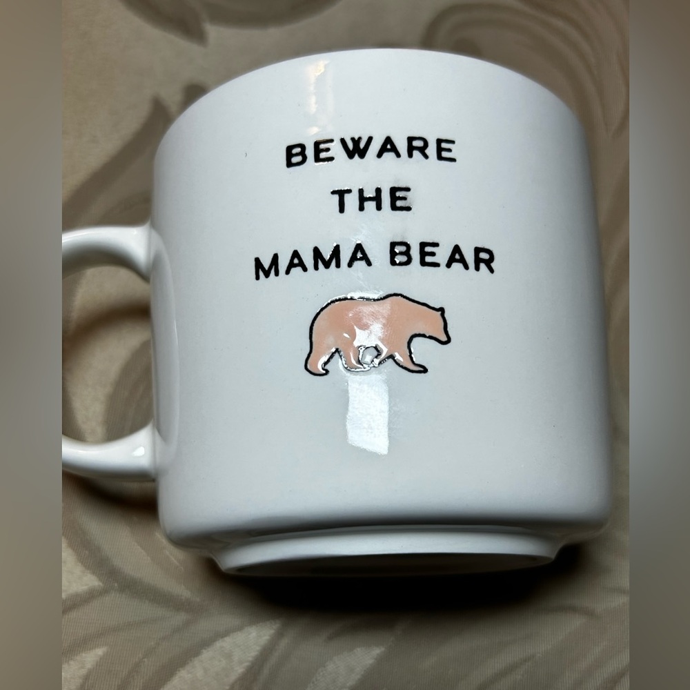 Beware the Mama Bear Mug, Cream & Pink, Coffee/Tea Cup - Picture 5 of 6